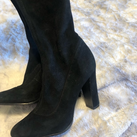 Schutz over the knee high heel suede boots size 6 tassel detail - Picture 8 of 9